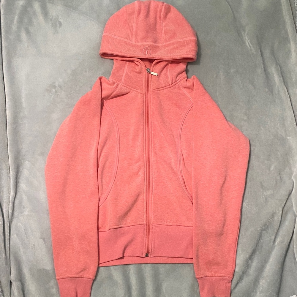 Coral Zip-Up Hoodie